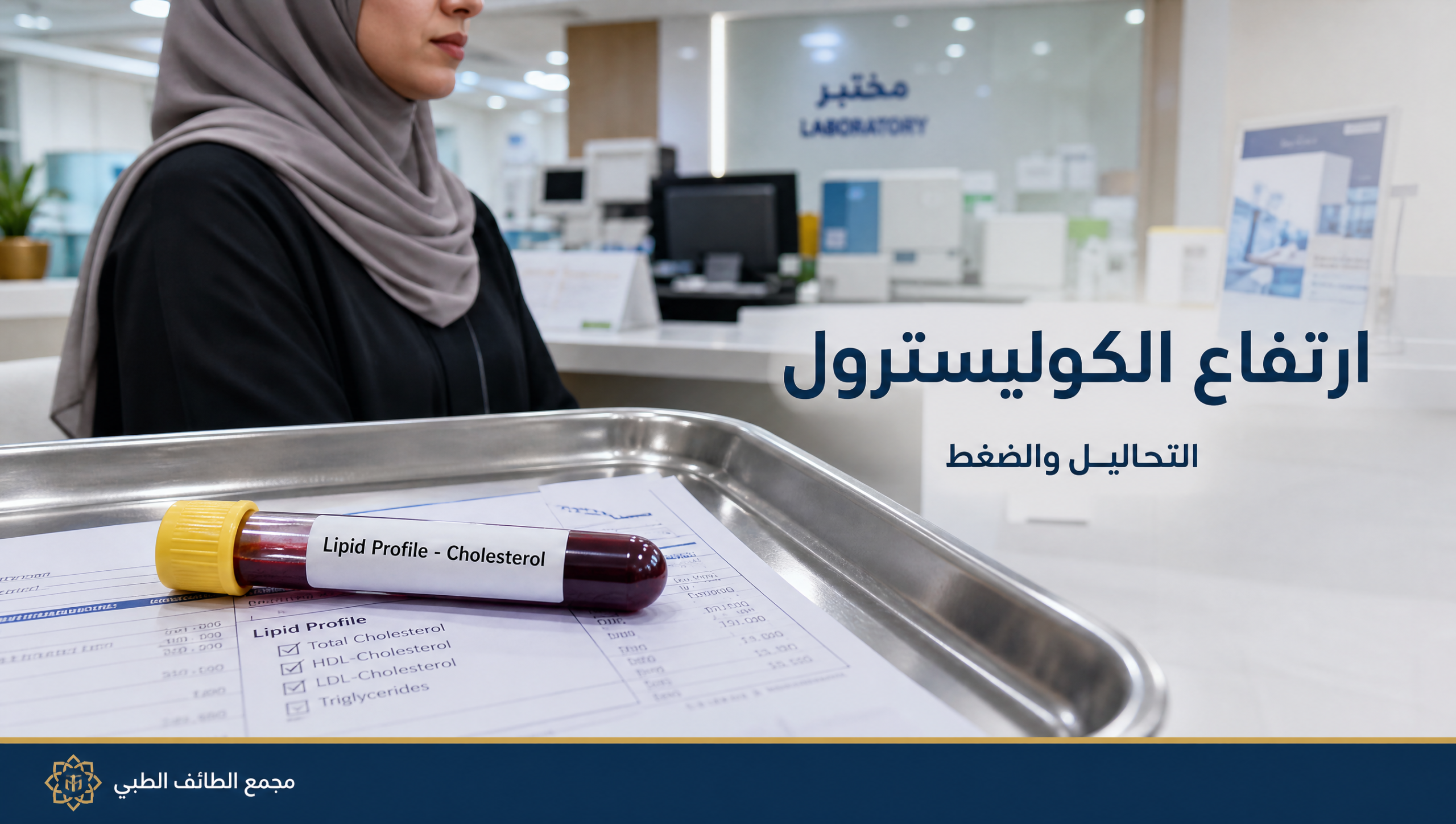 تحليل الكوليسترول في مختبر طبي بالرياض